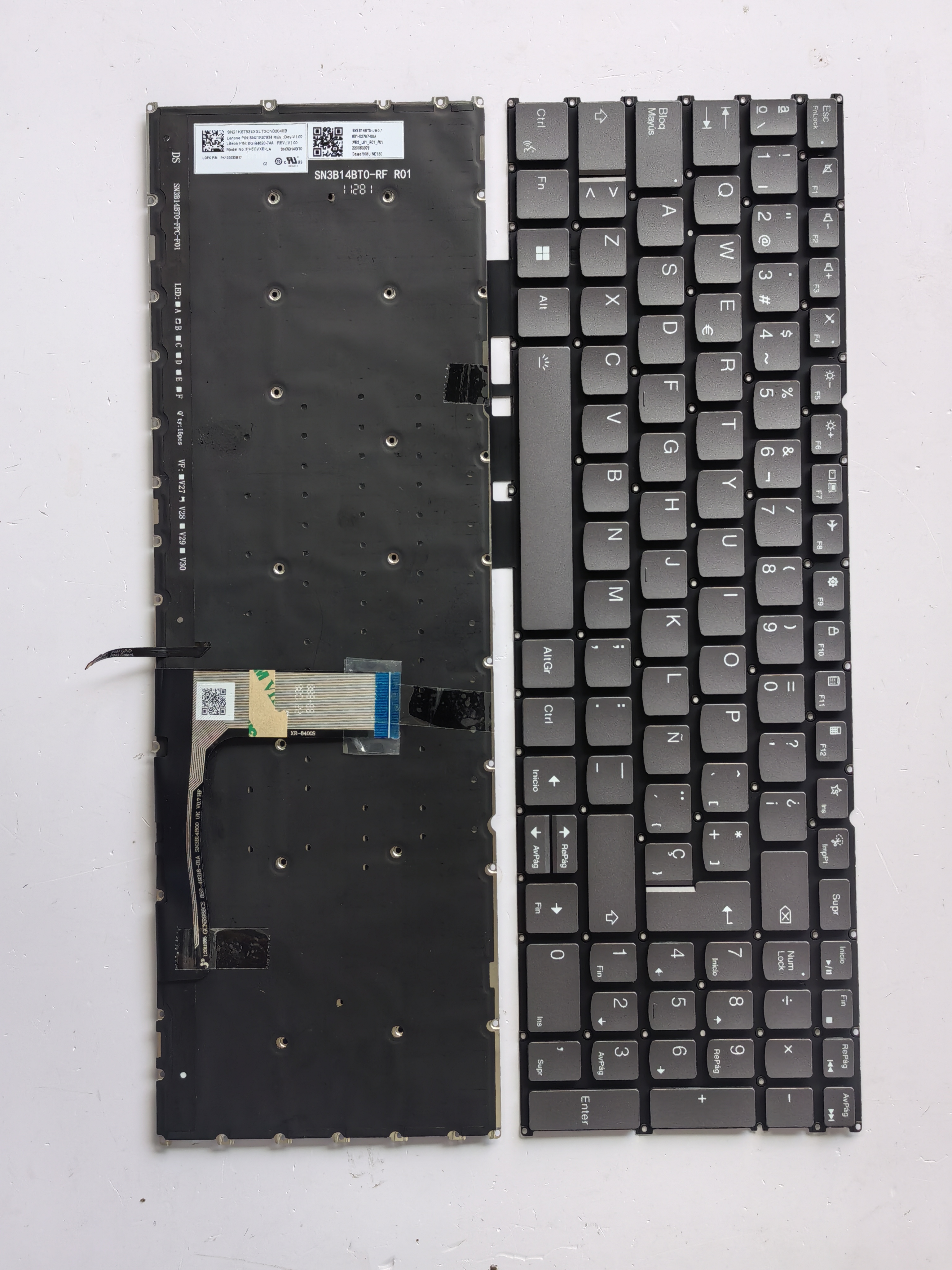 Picture of New Replacement Laptop Keyboard For LENOVO YOGA Pro 16s IRP8 IMH9 2023 2024 Talk button Grey Backlit Sp Layout